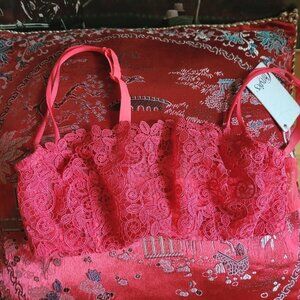 Christies  Italy NWT pink lace bandeau bra with underwire size 32